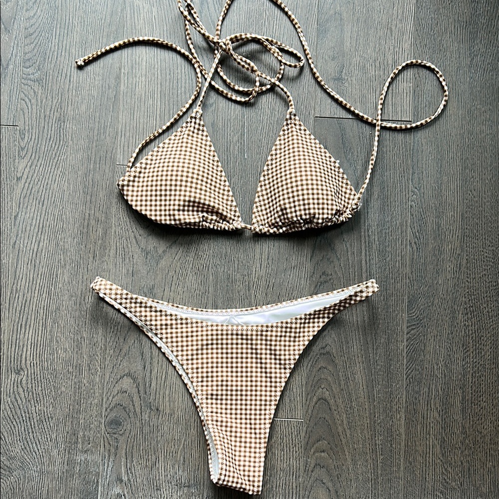 Gingham Checkered Bikini Set